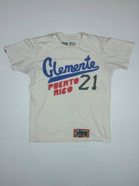Roots Of Fight Roberto Clemente Puerto Rico 21 Vintage Sports Tee Small